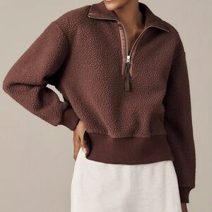 Roselle Half Zip Fleece- Deep Mahogany